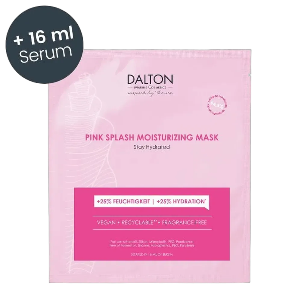 Dalton "Pink splash" lakštinė veido kaukė