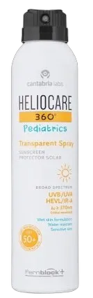 Heliocare 360 pediatrics transparent purškiama apsauga nuo saulės vaikams SPF50+
